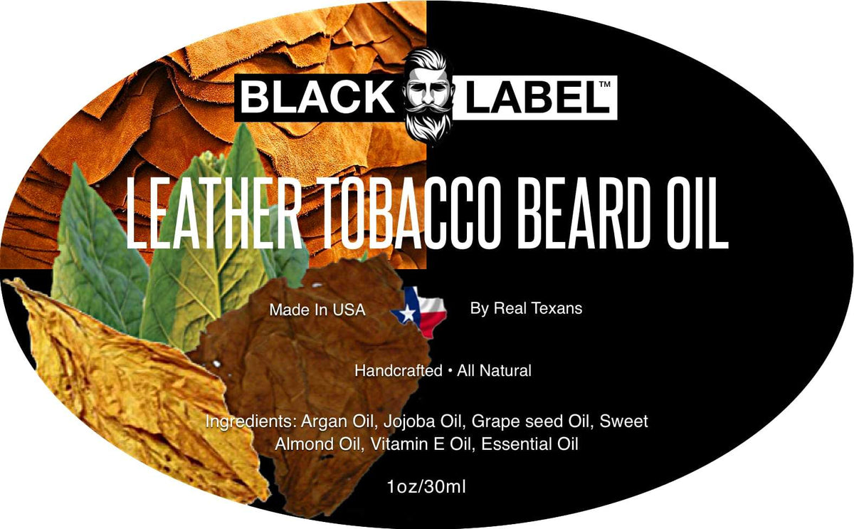 Leather & Tobacco Leaf Beard Oil Blacklabel Beard Company