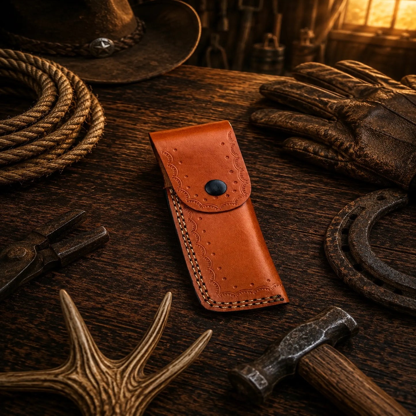 The Master Barber Damascus Steel Straight Razor – Rosewood Handle SHAM KNIVES