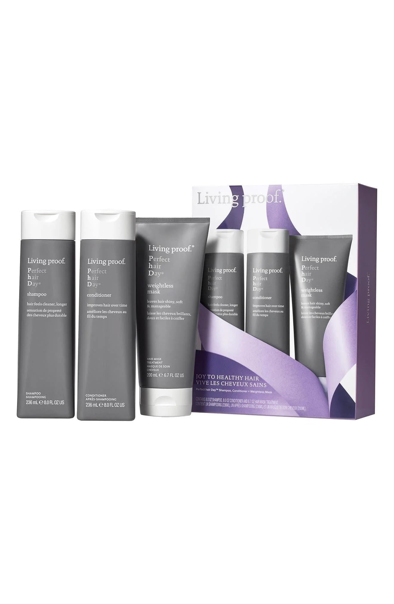 Living Proof Perfect Hair Day Shampoo, Conditioner & Weightless Mask Set VIP Extensions