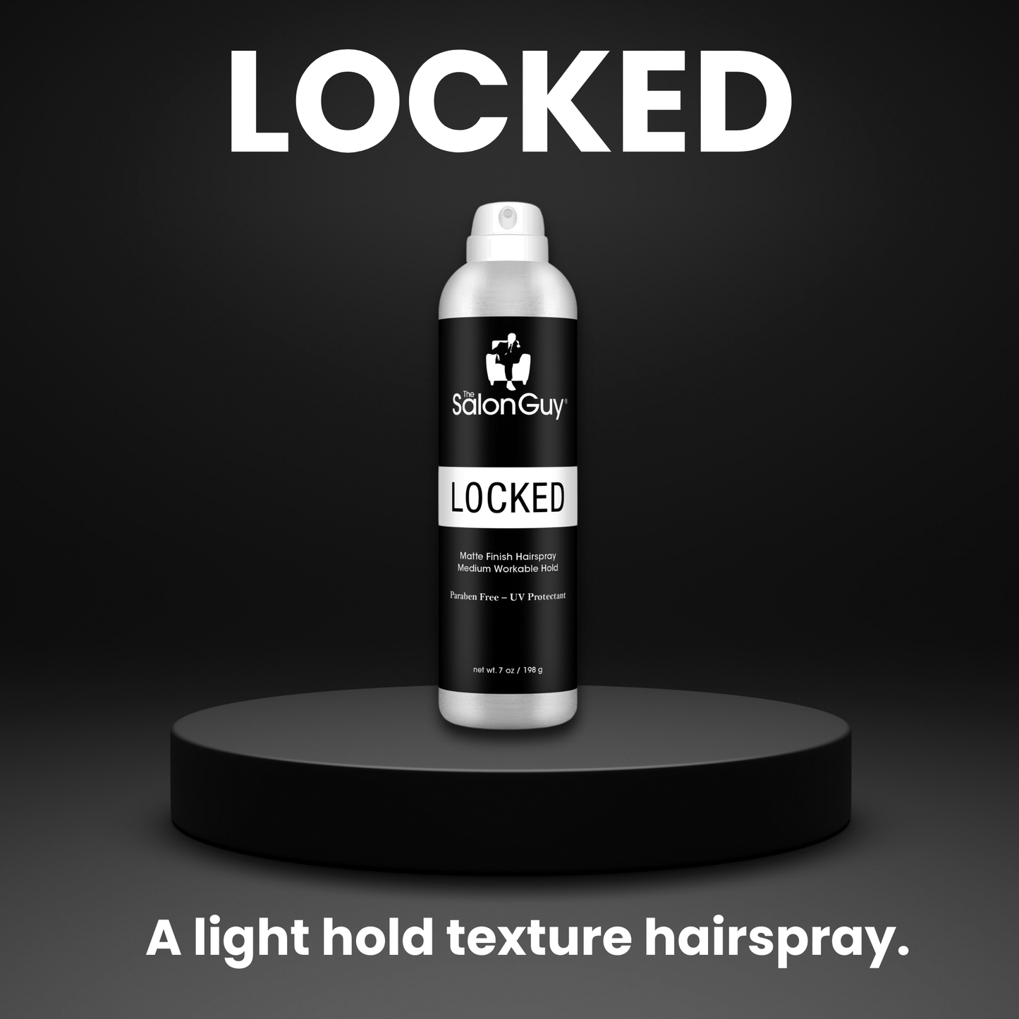 LOCKED Matte Finish Medium Hold Hairspray Original Version