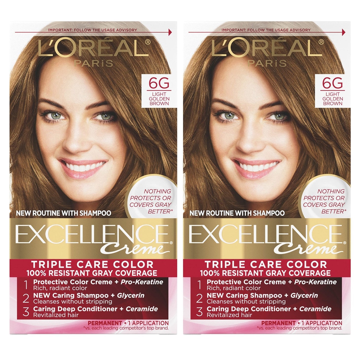 L'Oreal Paris Excellence Creme Permanent Hair Color, 4 Dark Brown, 100 percent Gray Coverage Hair Dye, Pack of 1