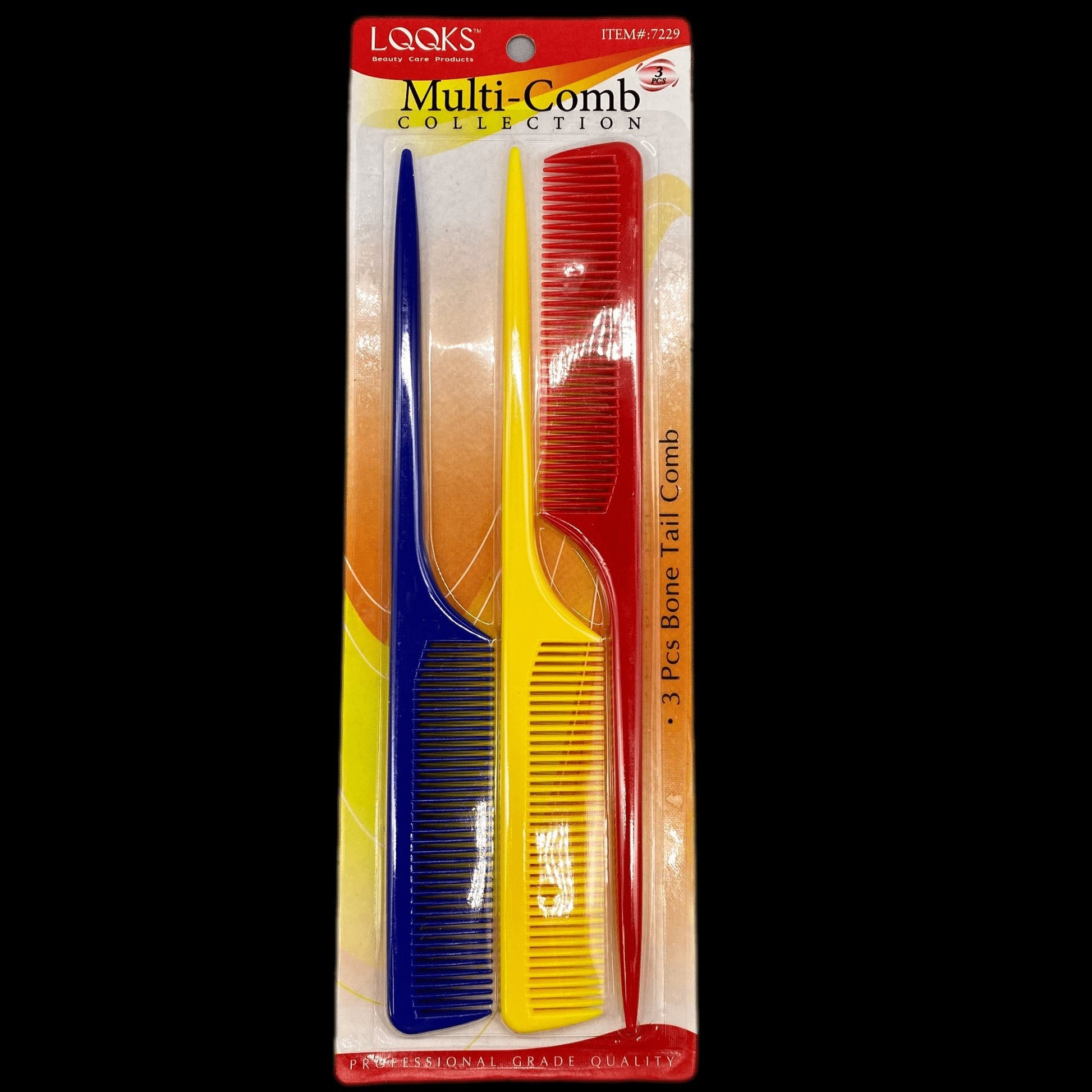 LQQKS 3-Piece Bone Tail Comb VIP Extensions