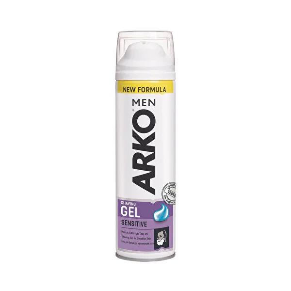 Arko Men Extra Sensitive Shaving Gel for Sensitive Skin - 200ml, Comfortable Shave, Men's Grooming Beauty Care Bag