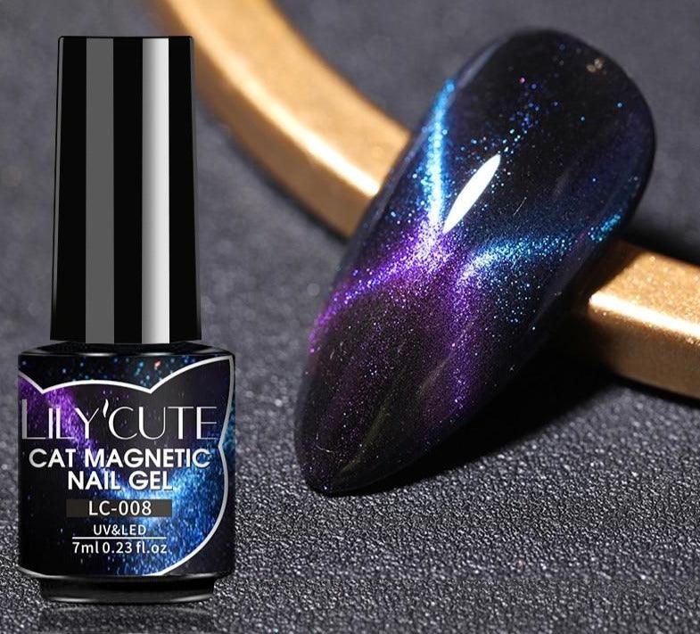 Magnetic 9D Cat Eye Gel Nail Polish Set UV LED Popular Chameleon Multi Color Salon Designs For Womens Stevvex