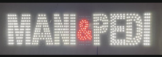 EPL - "MANI & PEDI" LED Hanging Sign
