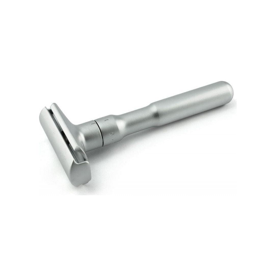 Merkur Futur Adjustable Safety Razor Gift Tin & Blades - Satin Pasteur Pharmacy