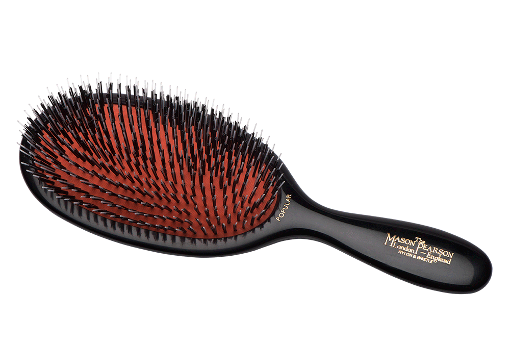 Mason Pearson Popular Bristle & Nylon Hair Brush – BN1 Dark Ruby (Large) - NIB VIP Extensions