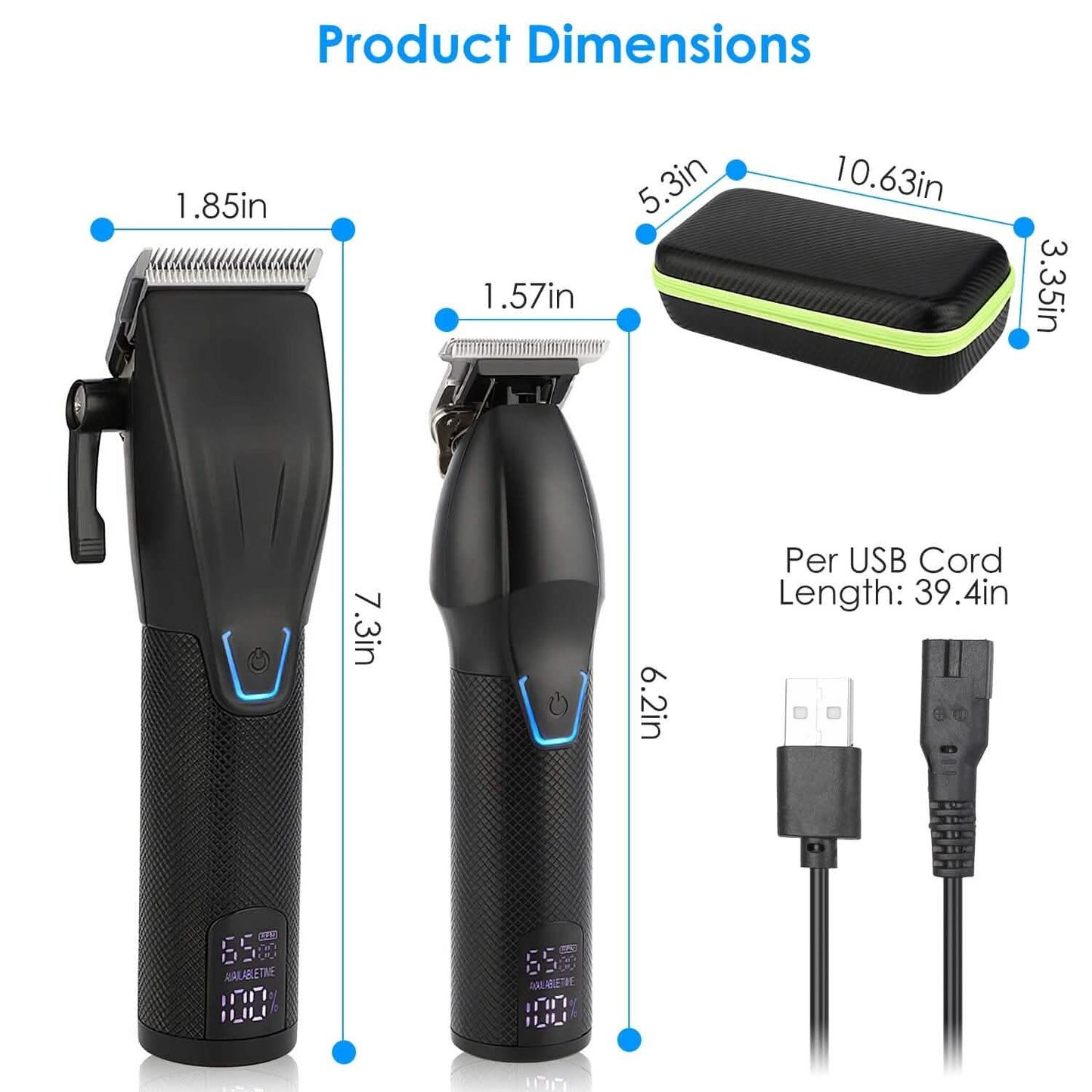 Men Electric Barber Clipper Hair Cutting Combo Set T Outliner Shaver Trimmers DailySale