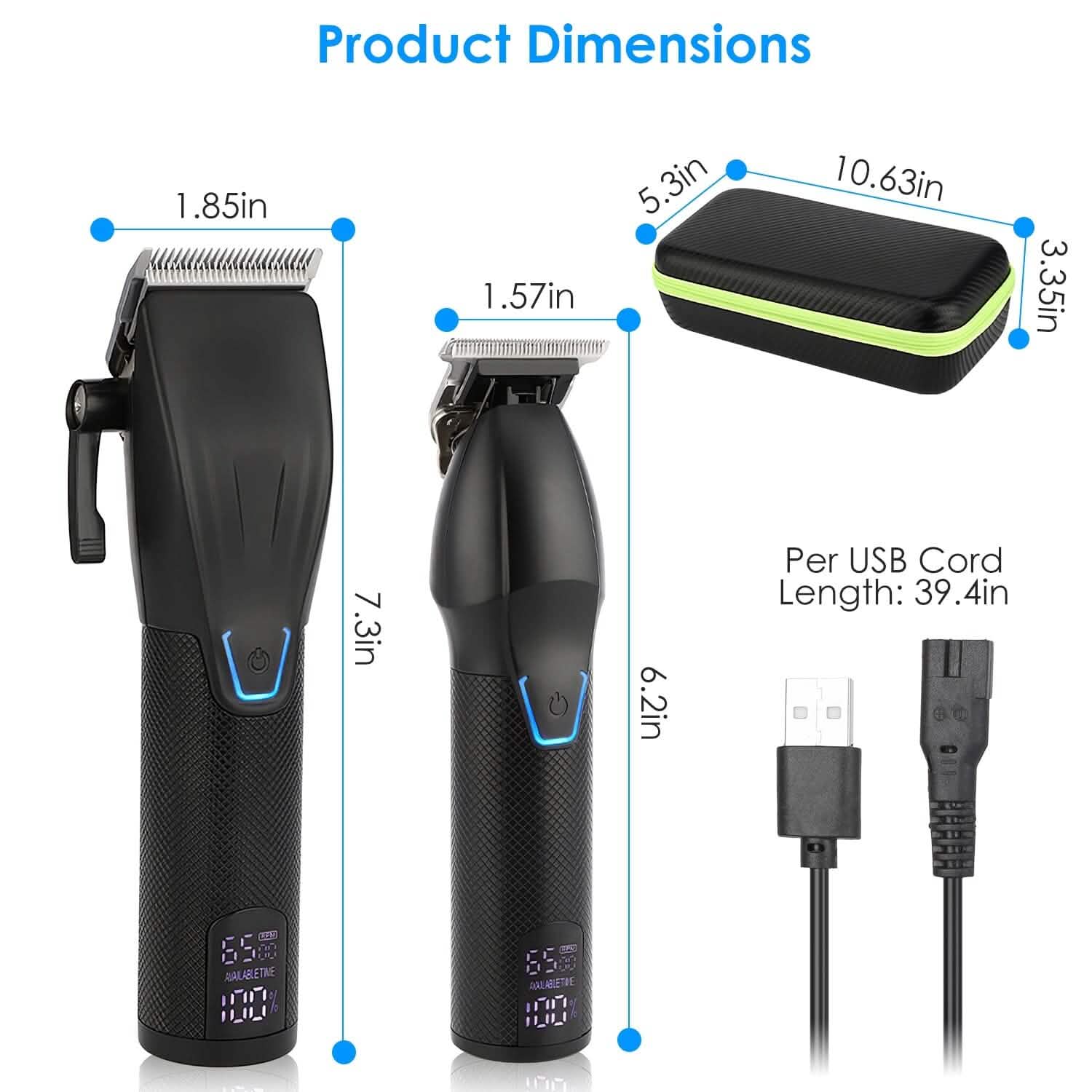 Men Electric Barber Clipper Hair Cutting Combo Set T Outliner Shaver Trimmers DailySale