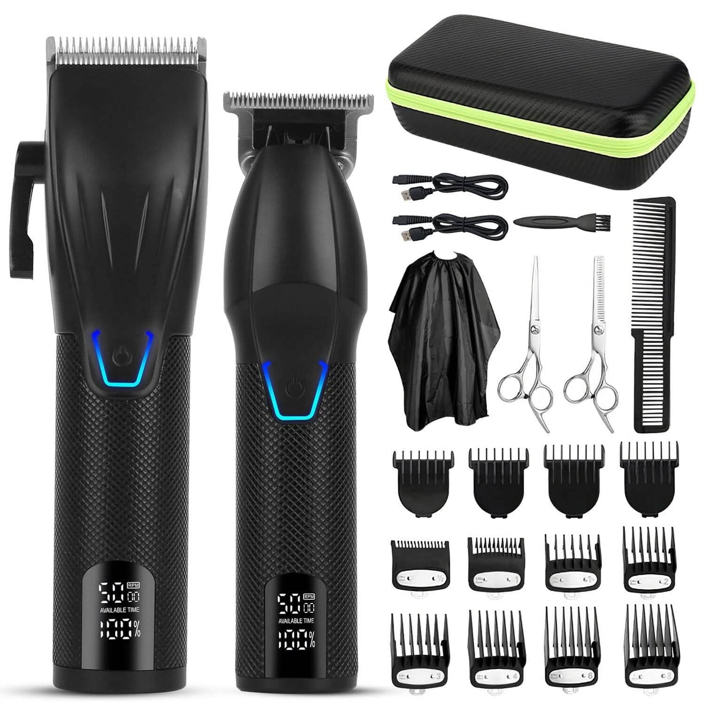 Men Electric Barber Clipper Hair Cutting Combo Set T Outliner Shaver Trimmers DailySale