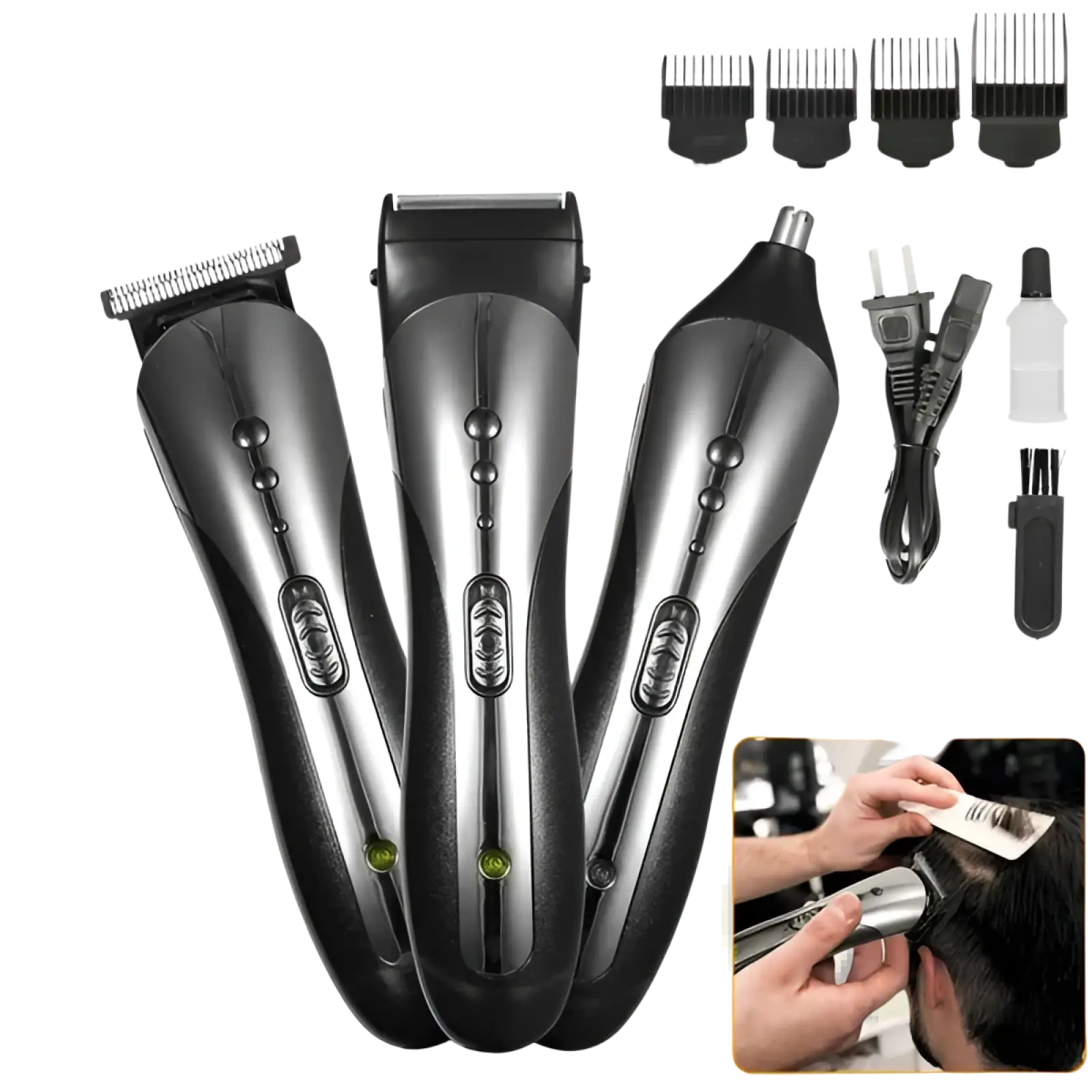 Men Electric Hair Clipper 3-in-1 Grooming Kit Set ARBA Global