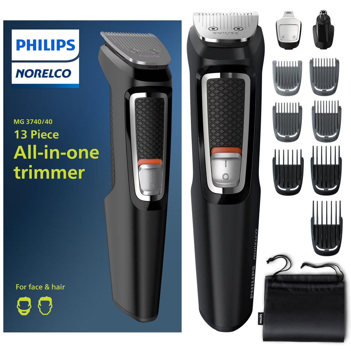 Philips Norelco Multigroom 3000 Series 13-Piece All-in-One Grooming Kit - MG3740-40 Balec Group