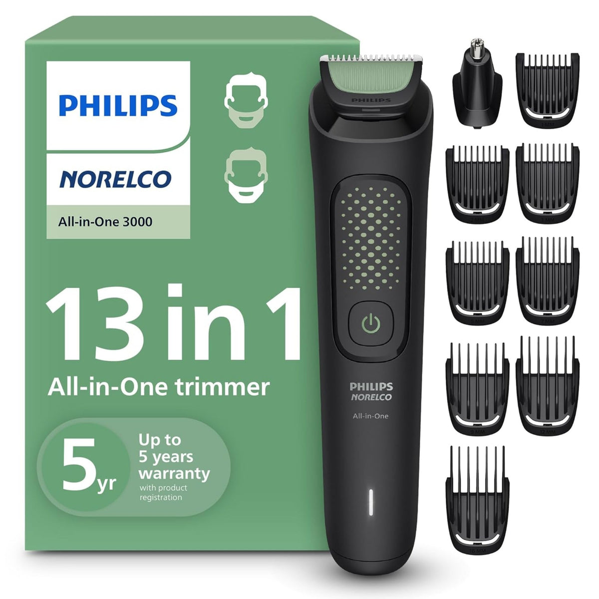 Philips Norelco All-in-One 3000 Series 13-in-1 Trimmer MG3919/50 Grooming Kit - MG3919-50 Balec Group