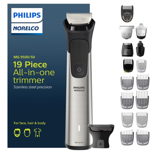 Philips Norelco Multigroom 9000 23-Piece All-in-One Grooming Trimmer - MG9500-50 Balec Group