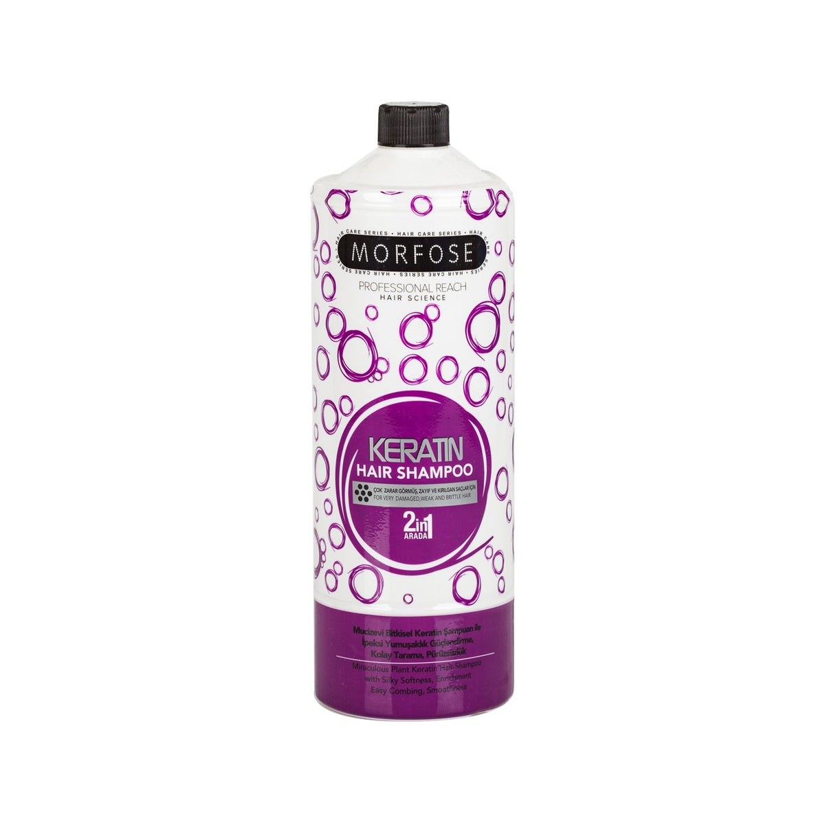 Morfose Keratin Shampoo 33oz - Strengthens and Repairs Hair | 1000 ml Beauty Care Bag