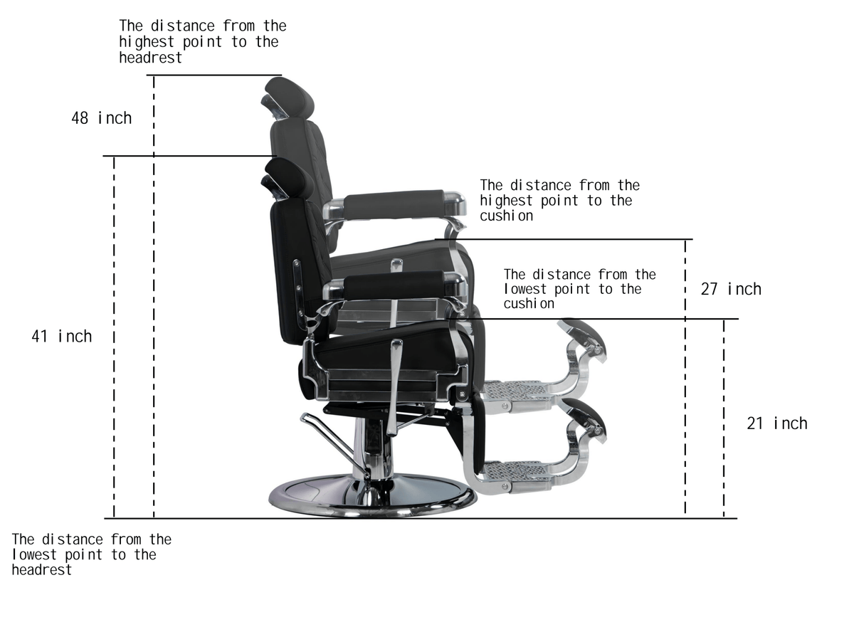 Heavy Duty Barber Chair, 700LB Hydraulic, The Founder 8817 MYS