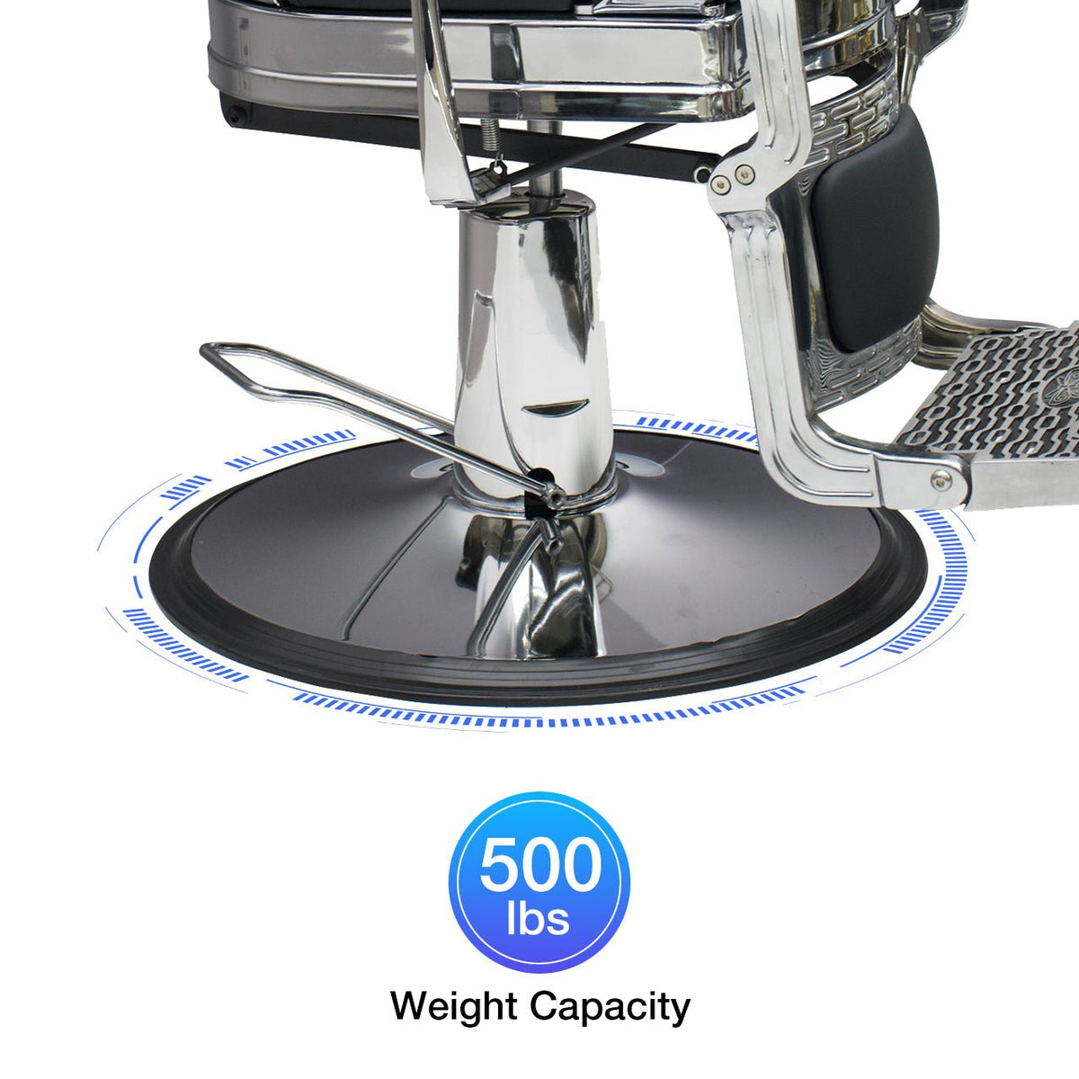 Modern Barber Chair, Stainless Steel, The Visionary 8829 MYS