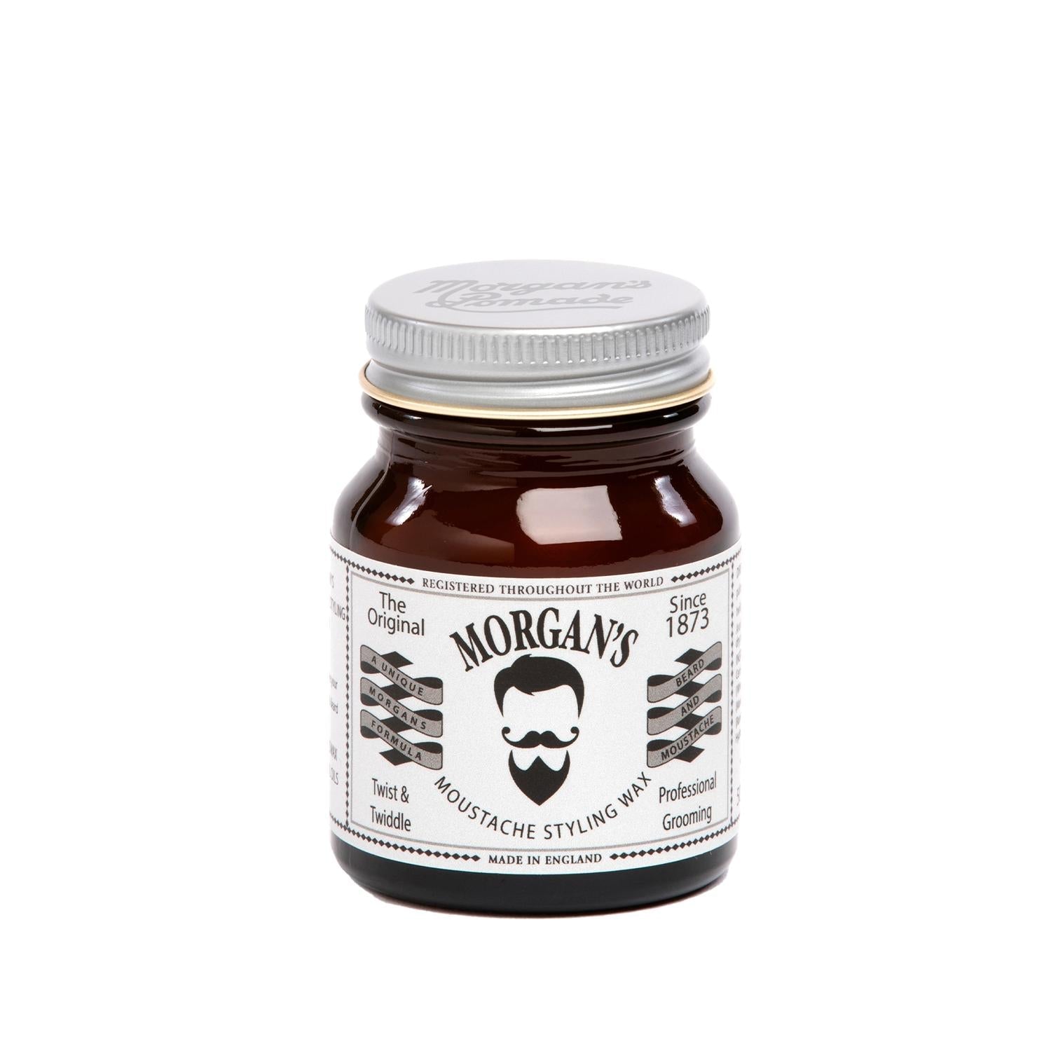 Morgan's Pomade Moustache Styling Wax - Strong Hold, 50g - Perfect for Moustache Grooming & Styling Beauty Care Bag