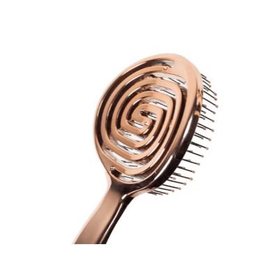 Nascita 3D Flexi Kontrol Hair Brush - Chrome Finish Detangling Brush for Curly Hair Beauty Care Bag