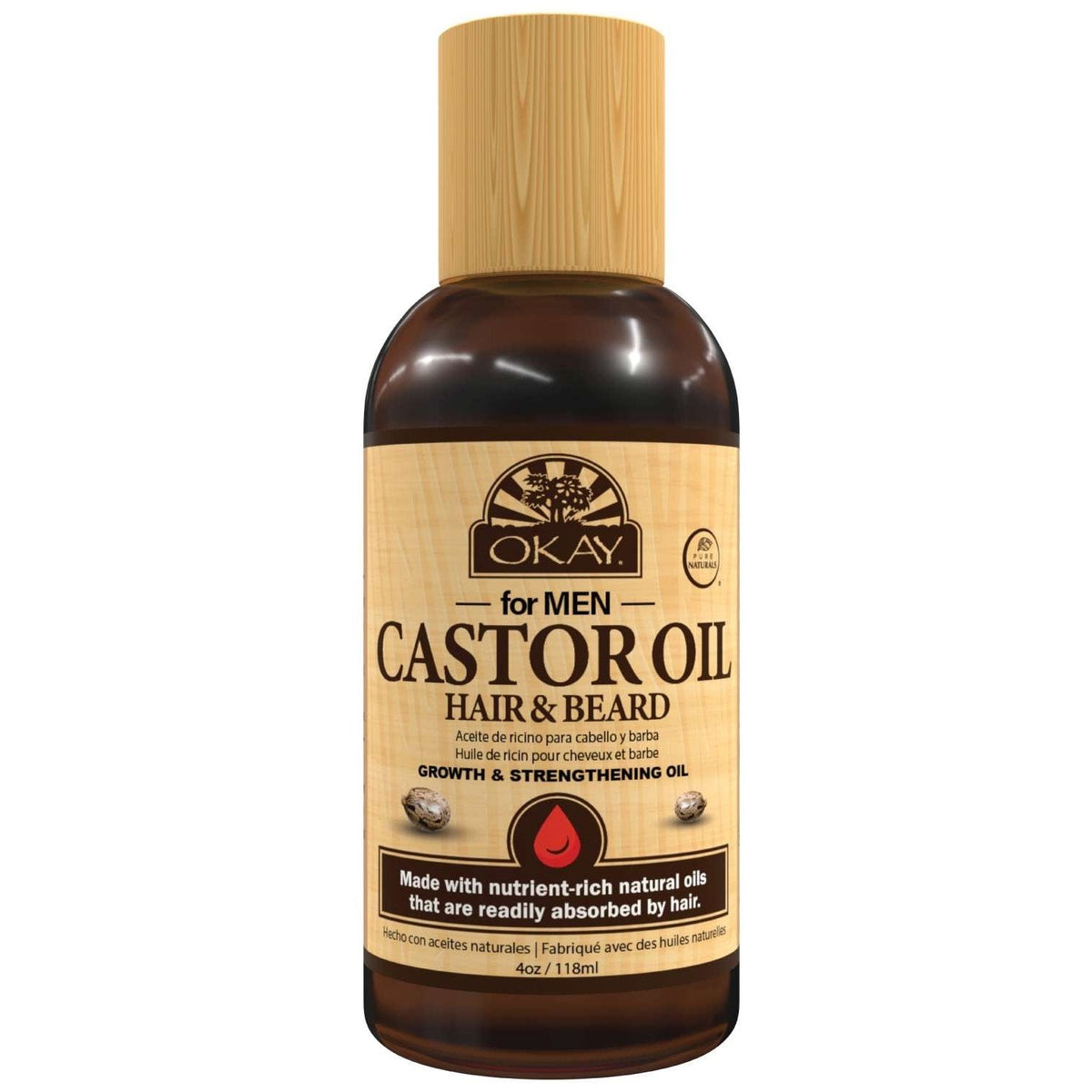Okay Men Hair  Beard Castor Growth Oil My Beauty Site Pro