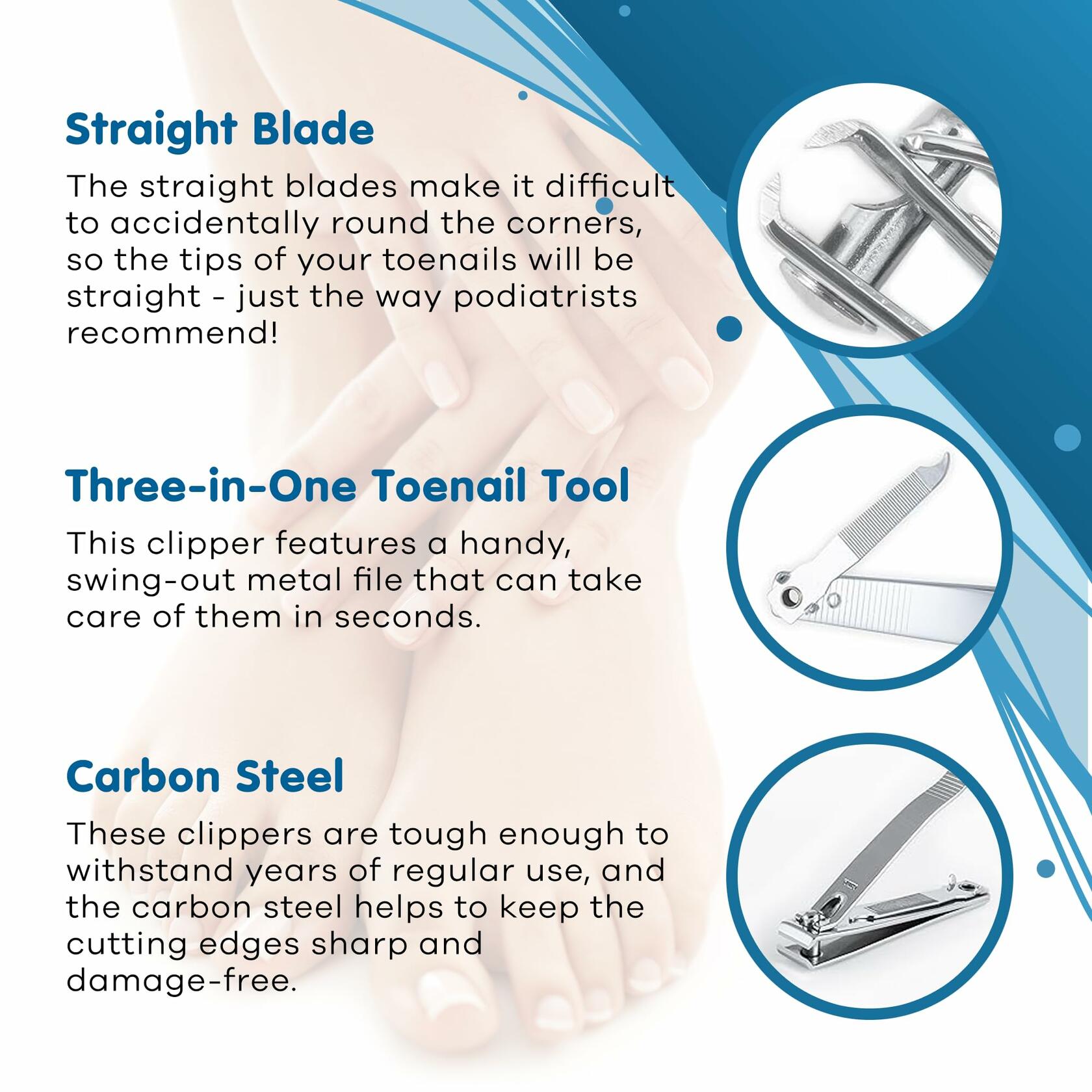 Denco Straight Cut Toenail Clipper Silver 1 Count Model 3559N New Deal US