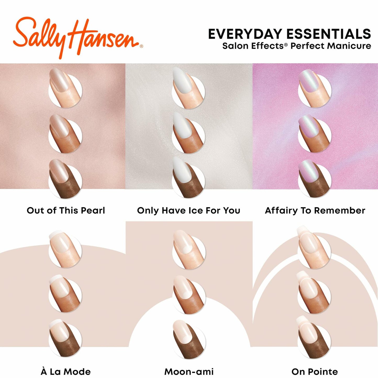 Sally Hansen Salon Effects Perfect Manicure Moon-Ami OV161 24 Oval Nails Deal US