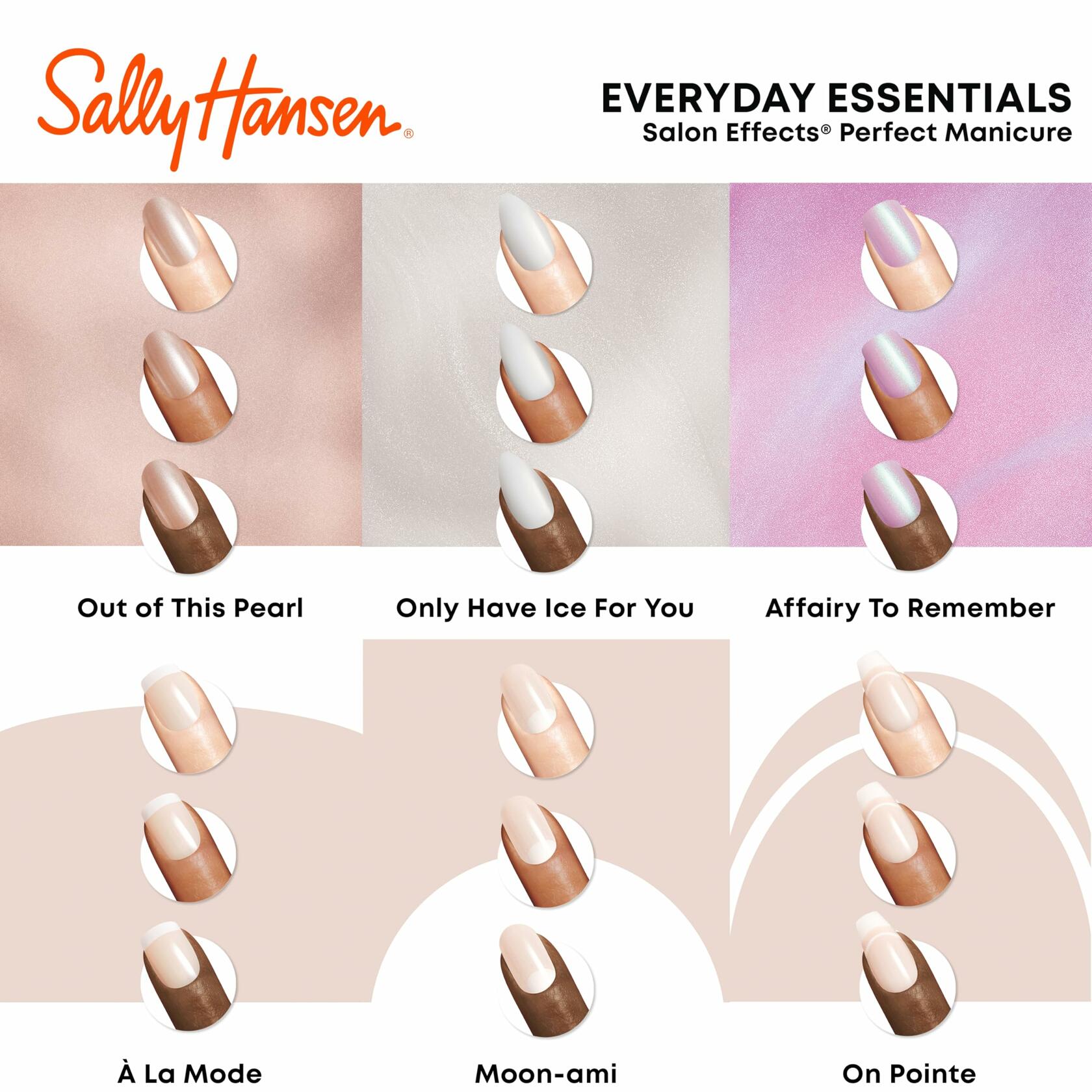 Sally Hansen Salon Effects Perfect Manicure Moon-Ami OV161 24 Oval Nails Deal US