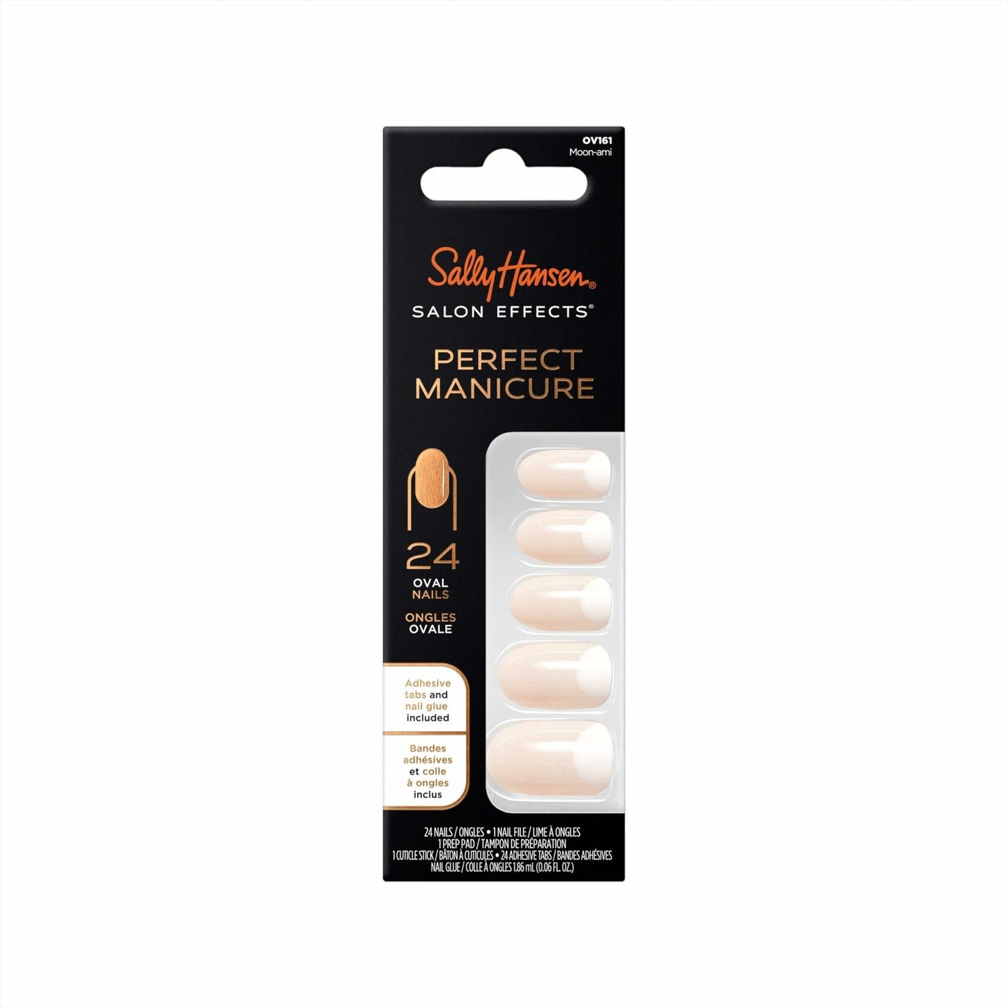 Sally Hansen Salon Effects Perfect Manicure Moon-Ami OV161 24 Oval Nails Deal US
