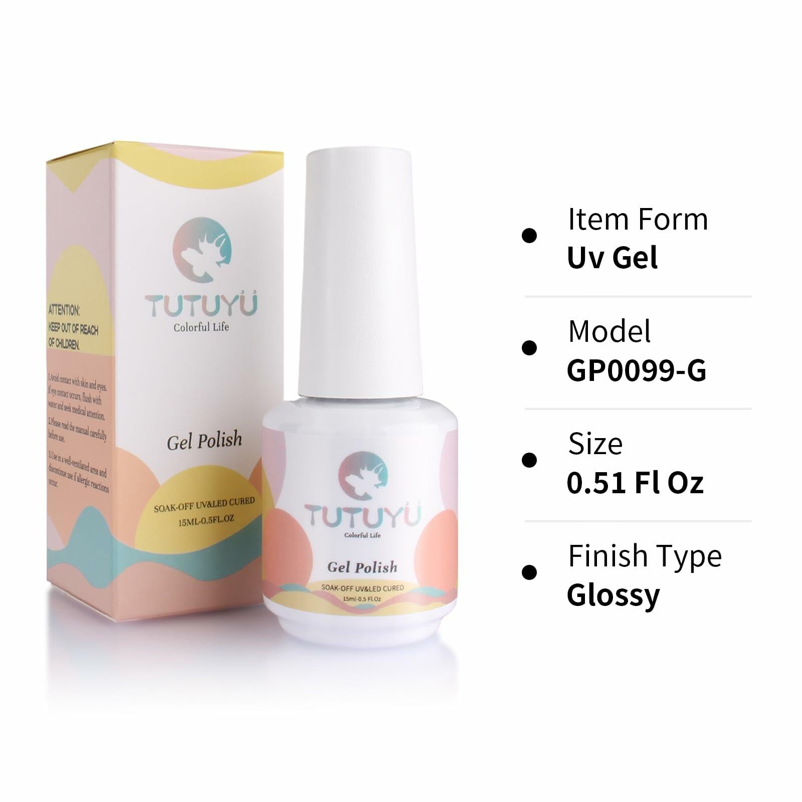 TUTUYU Dark Green Pearl Gel Nail Polish 0.51 fl oz GP0024 Shimmer Deal US