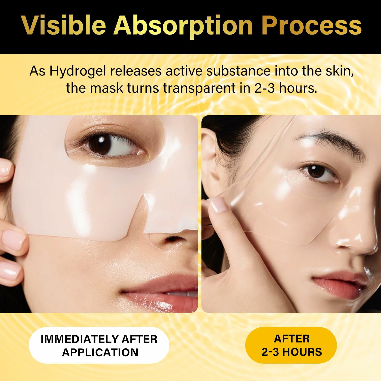 BestBy01/28 BXRUIAGN Snail Mucin Face Mask 96 Hydrogel Korean Skin Care 4pcs Deal US