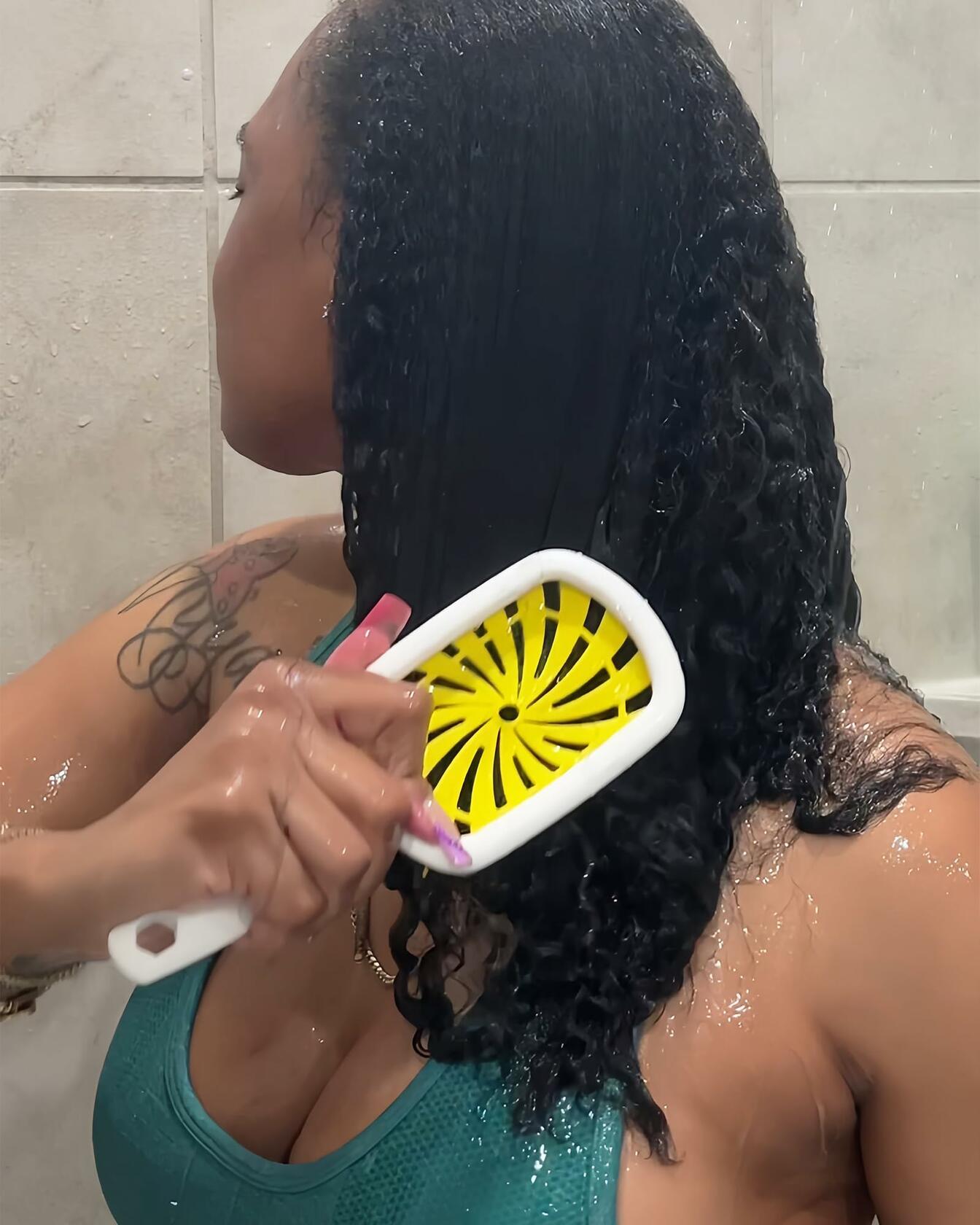 Detangler Brush Anti-Breakage Vented Bristle Mini Travel Lemon Hair Care Deal US