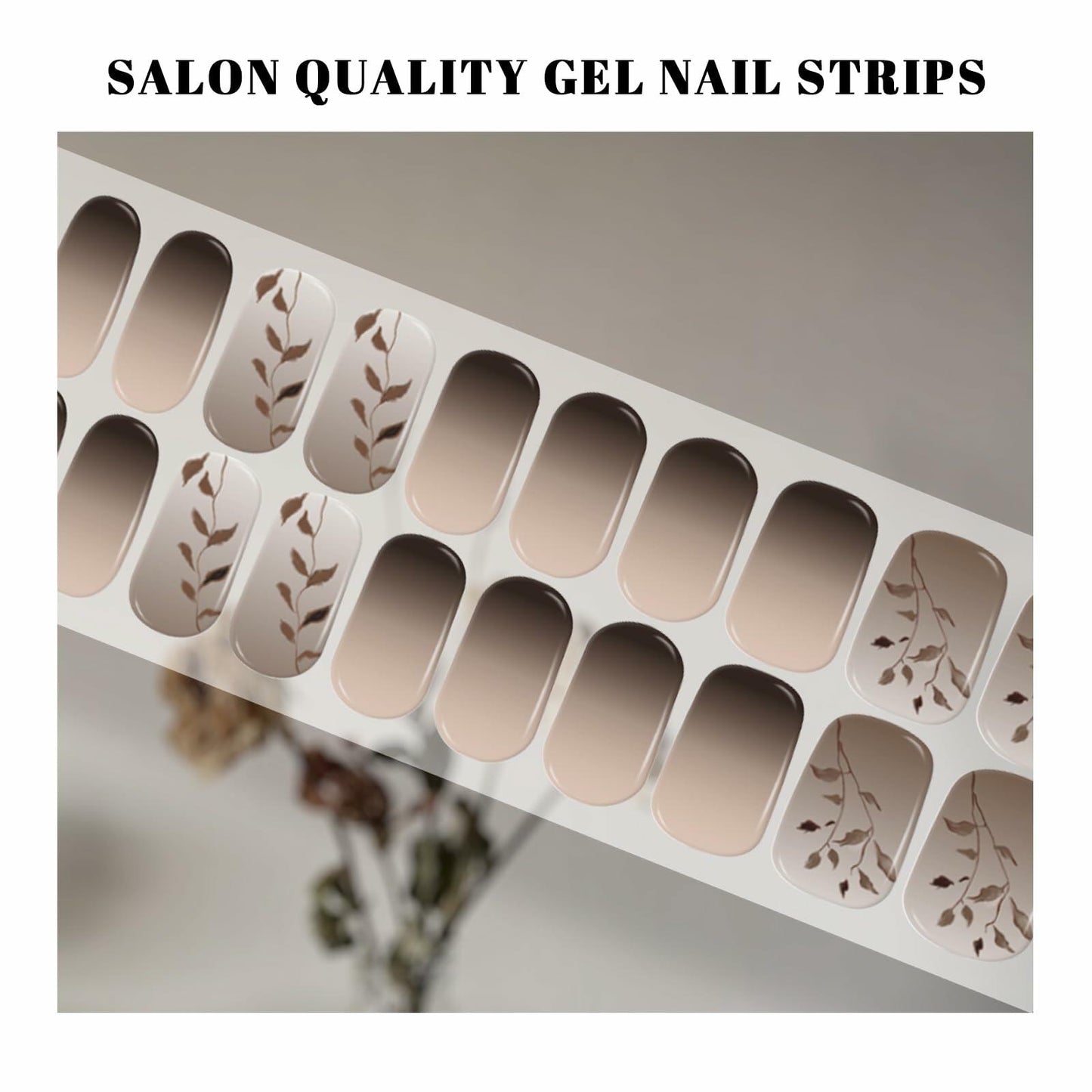Oauee Semi Cured Gel Nail Strips 20 Stickers Anthracite Gray UV/LED Lamp Deal US