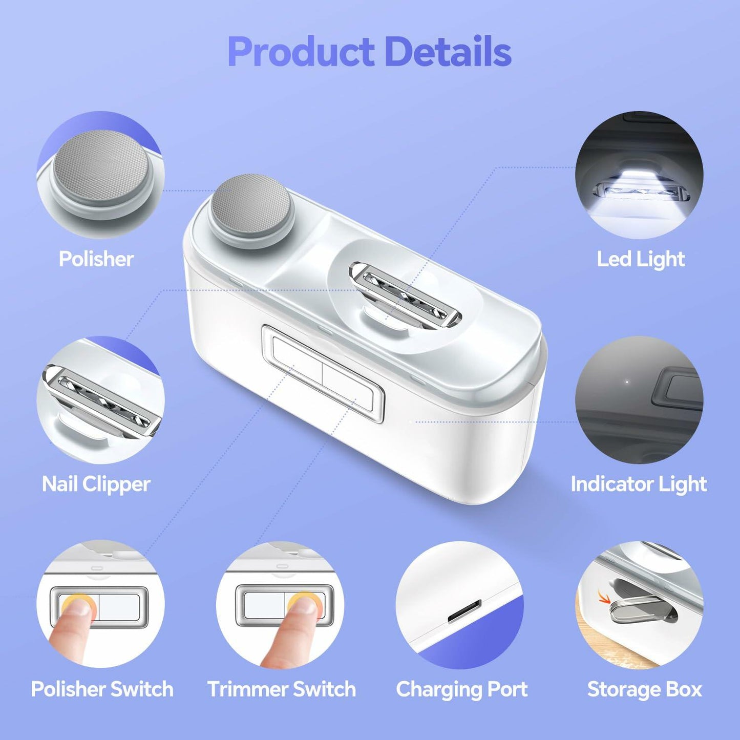 [Like New] Yibosoar Nail Clippers Fingernail Trimmer for Kids Seniors Adults Deal US