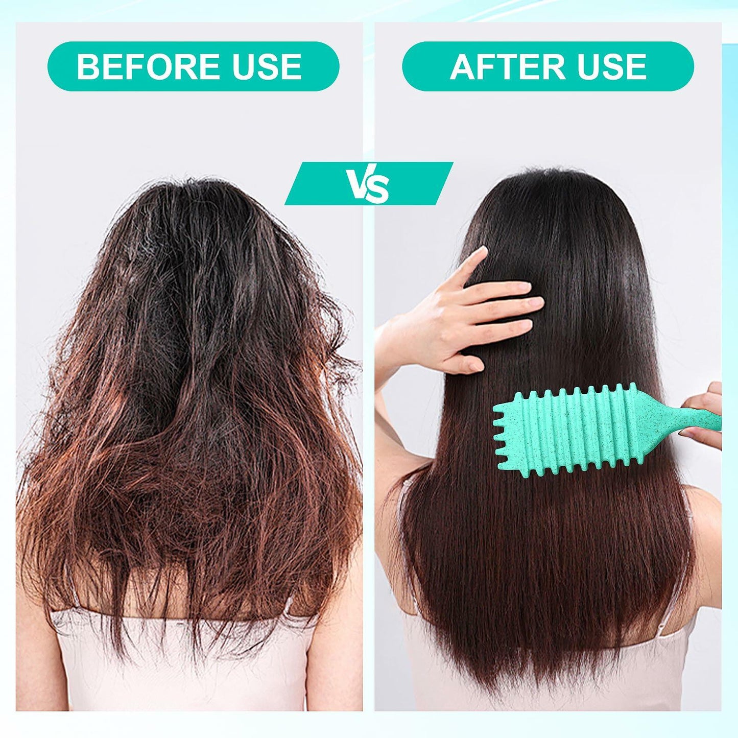 [Like New] Candy Brush Curly Hair Defining Boar Bristle Brush Green Deal US