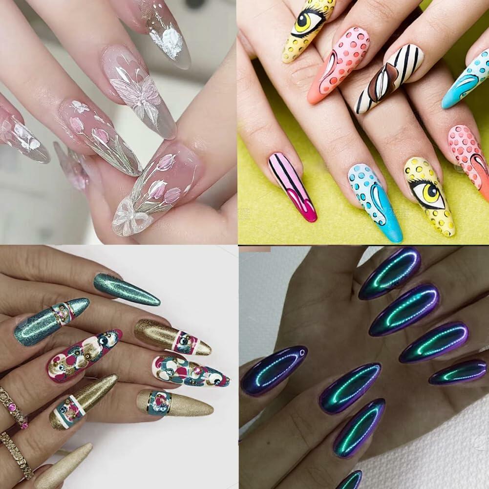 PrettyYo Short Almond Gel Nail Tips 240Pcs Clear 12 Sizes Full Cover Deal US