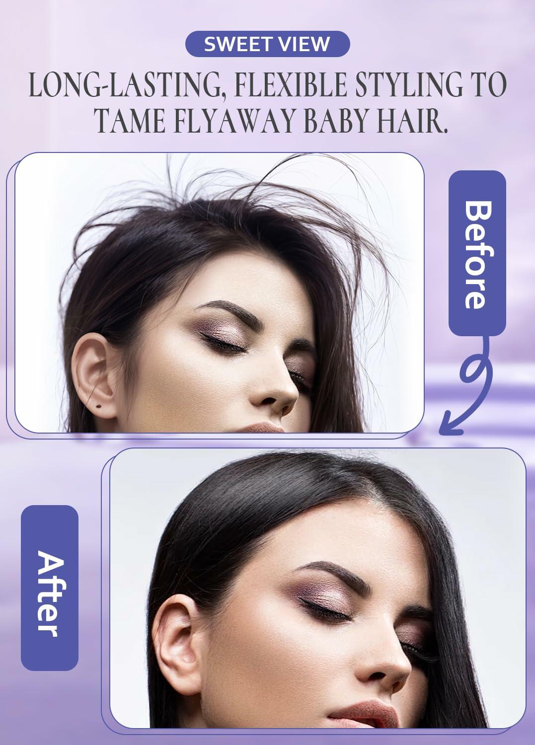 SWEET VIEW Hair Wax Stick & Brush Lavender Scent Hair Tamer Pomade Kids Deal US