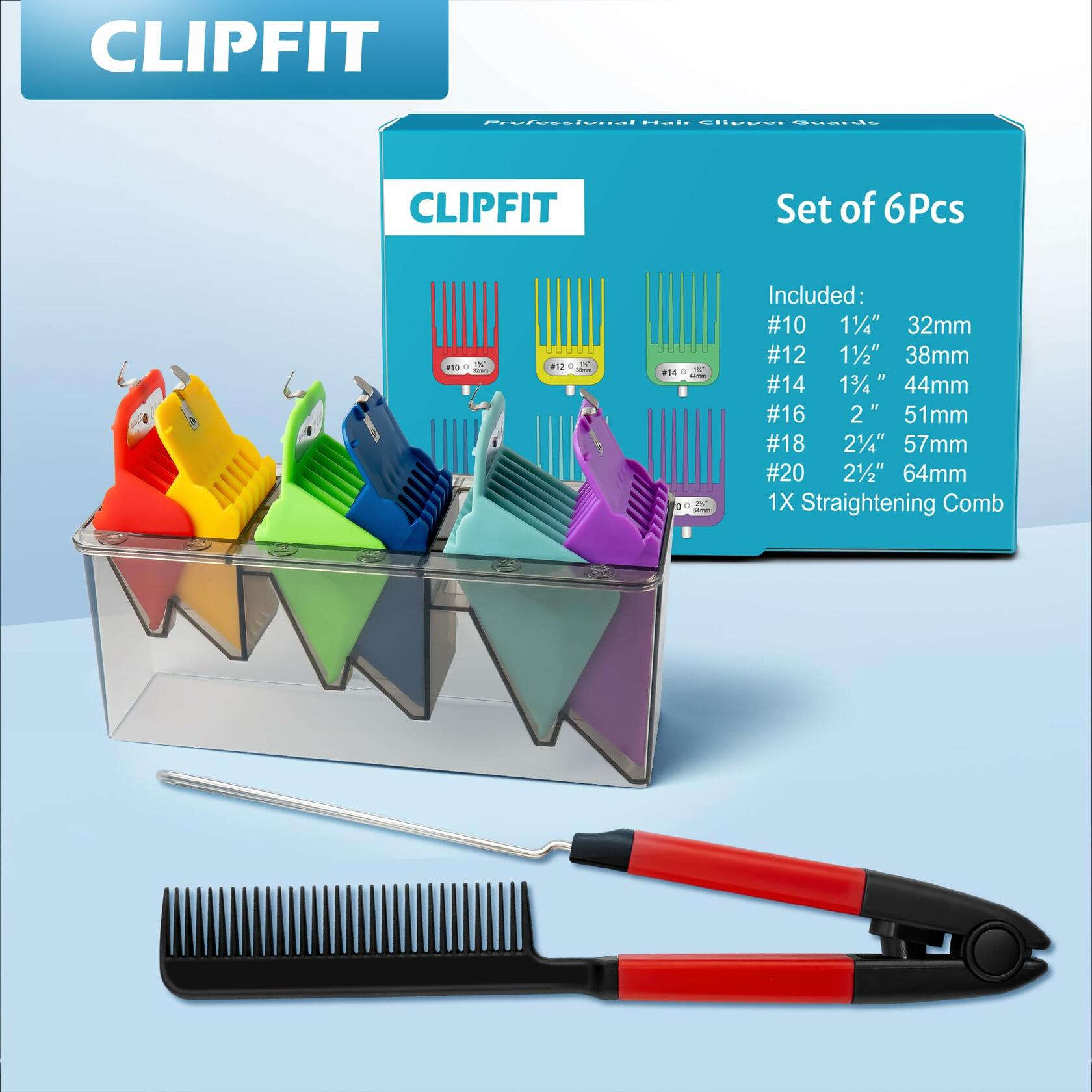 CLIPFIT Extra Long Clipper Guards Set Compatible with Andis Master #10-16 Deal US