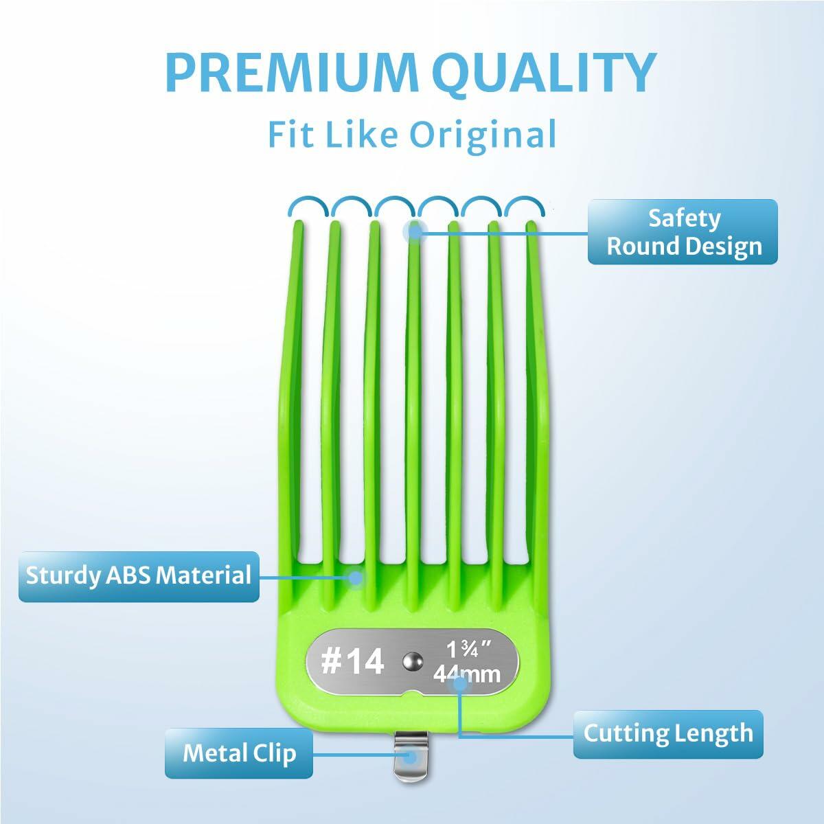 CLIPFIT Extra Long Clipper Guards Set Compatible with Andis Master #10-16 Deal US