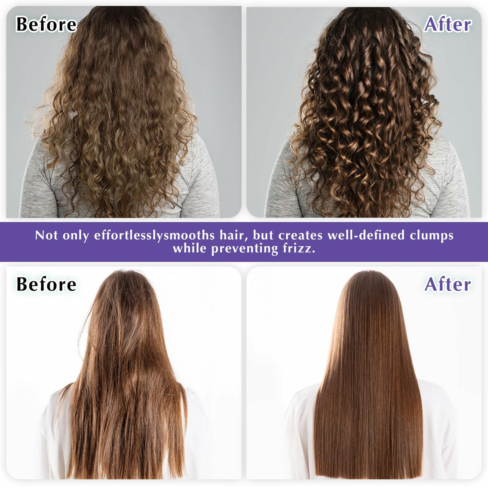 manrator Curl Defining Brush Purple Vented Detangling Frizz Control Hair Deal US