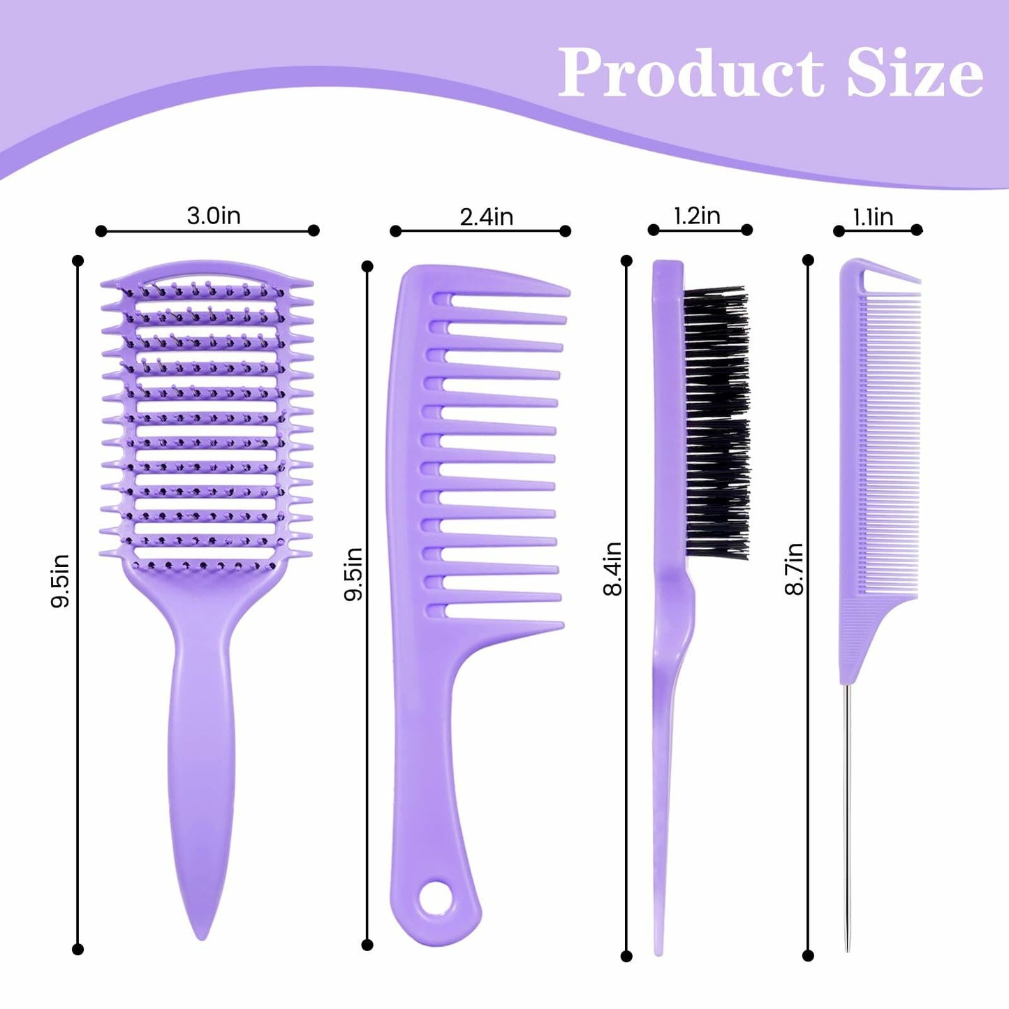 manrator Curl Defining Brush Purple Vented Detangling Frizz Control Hair Deal US