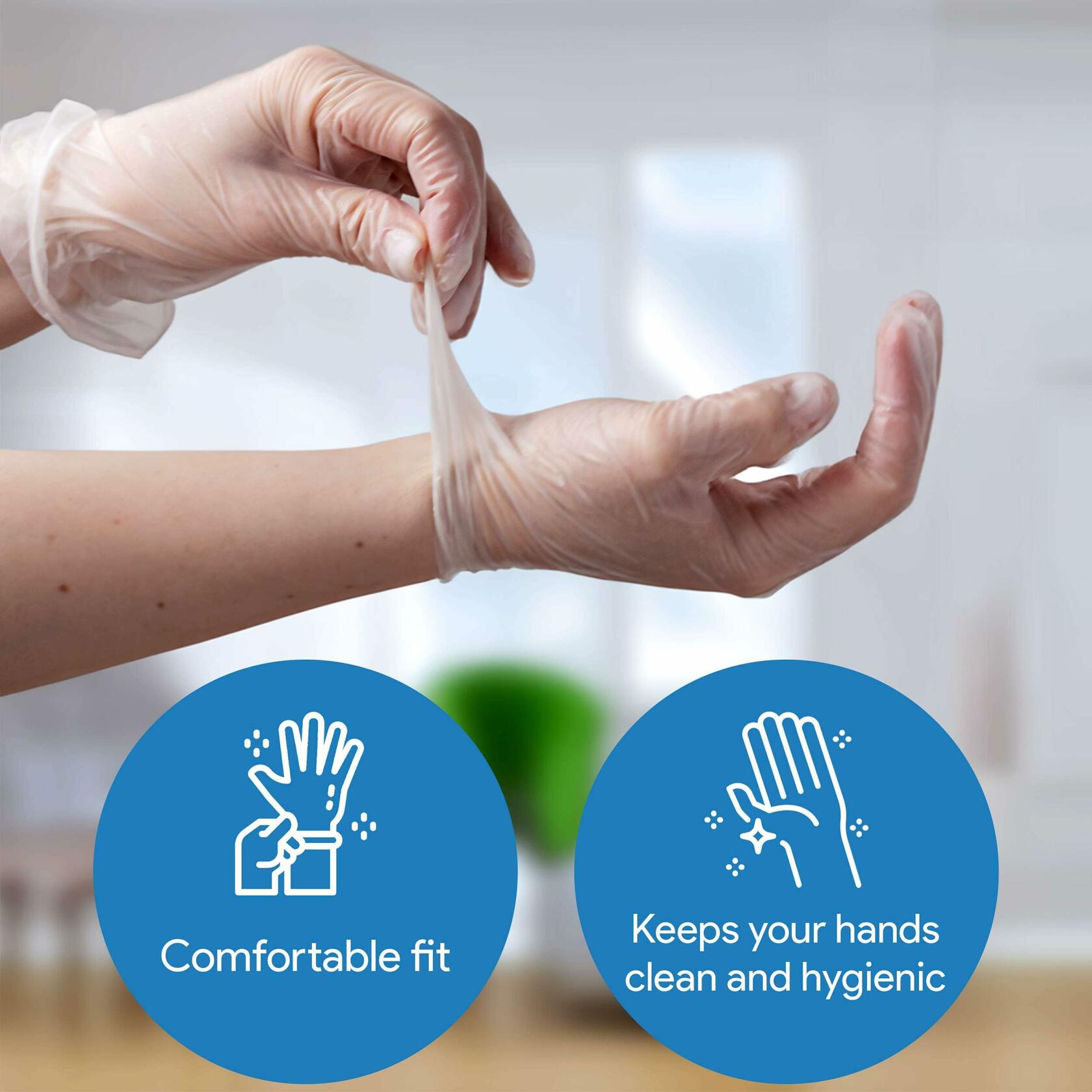 ProHeal Vinyl Disposable Gloves Clear Powder & Latex Free 100 Count Size S Deal US