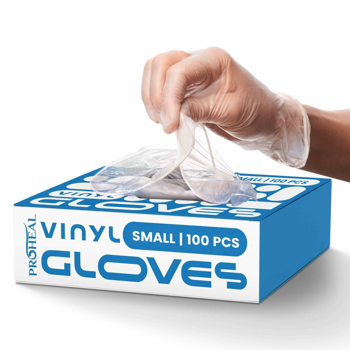 ProHeal Vinyl Disposable Gloves Clear Powder & Latex Free 100 Count Size S Deal US