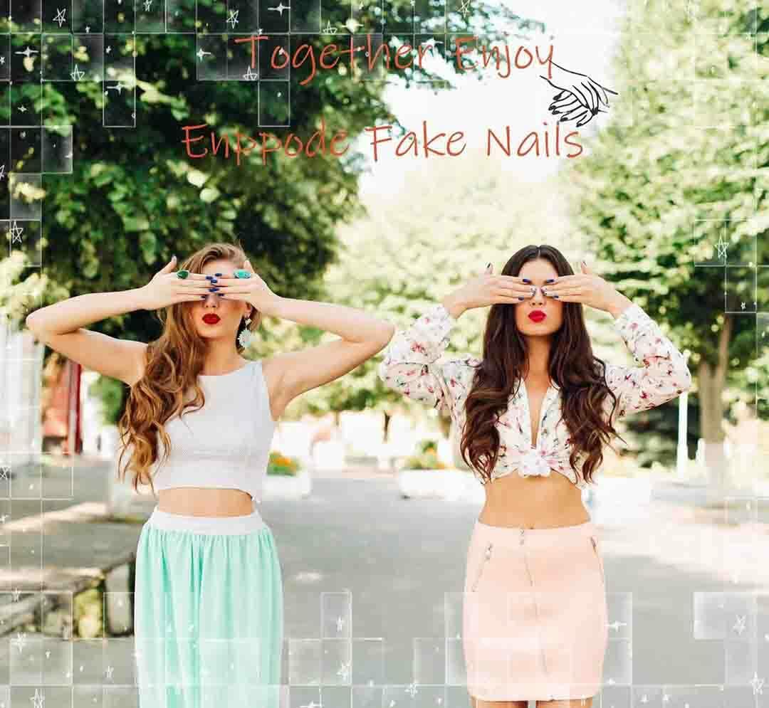 Enppode French Tip Almond Acrylic Press On Nails Medium White 24 Pcs Deal US