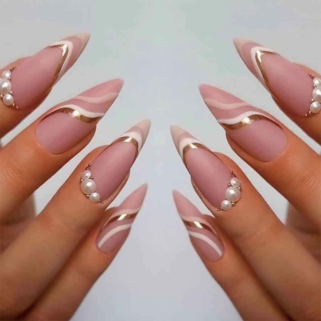 Enppode French Tip Almond Acrylic Press On Nails Medium White 24 Pcs Deal US