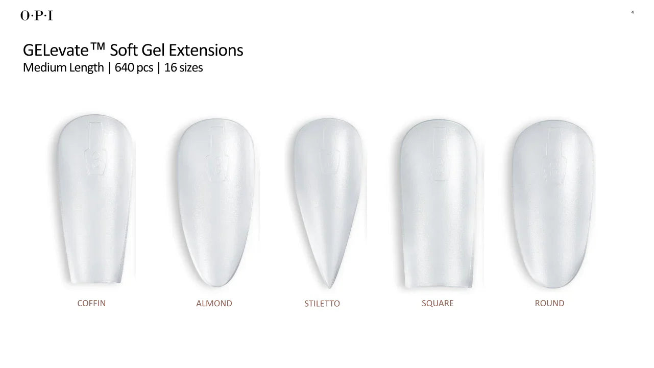 OPI - GELevate - Soft Gel Tips 640pc - Coffin