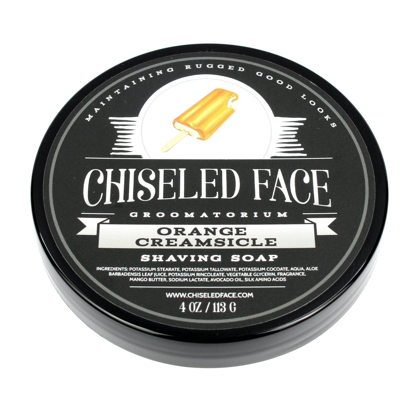 Orange Creamsicle - Shaving Soap Chiseled Face