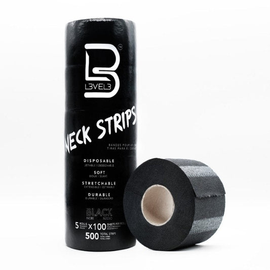 L3VEL3 NECK STRIPS - BLACK N.O.S. Barber Supply