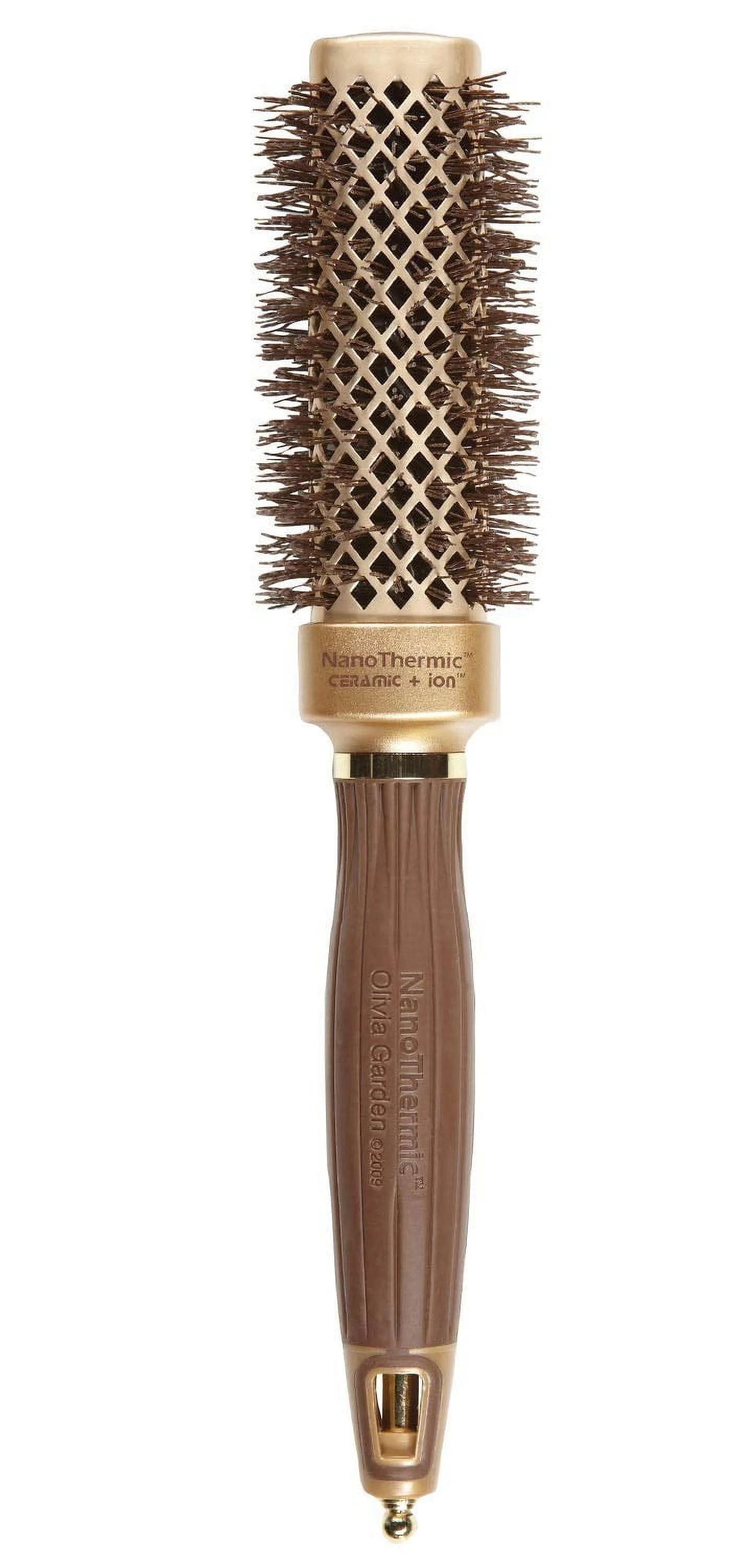 Olivia Garden NanoThermic Ceramic + Ion Square Shaper Brush, 1 1/8" VIP Extensions