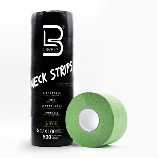 L3VEL3 NECK STRIPS - LIME N.O.S. Barber Supply