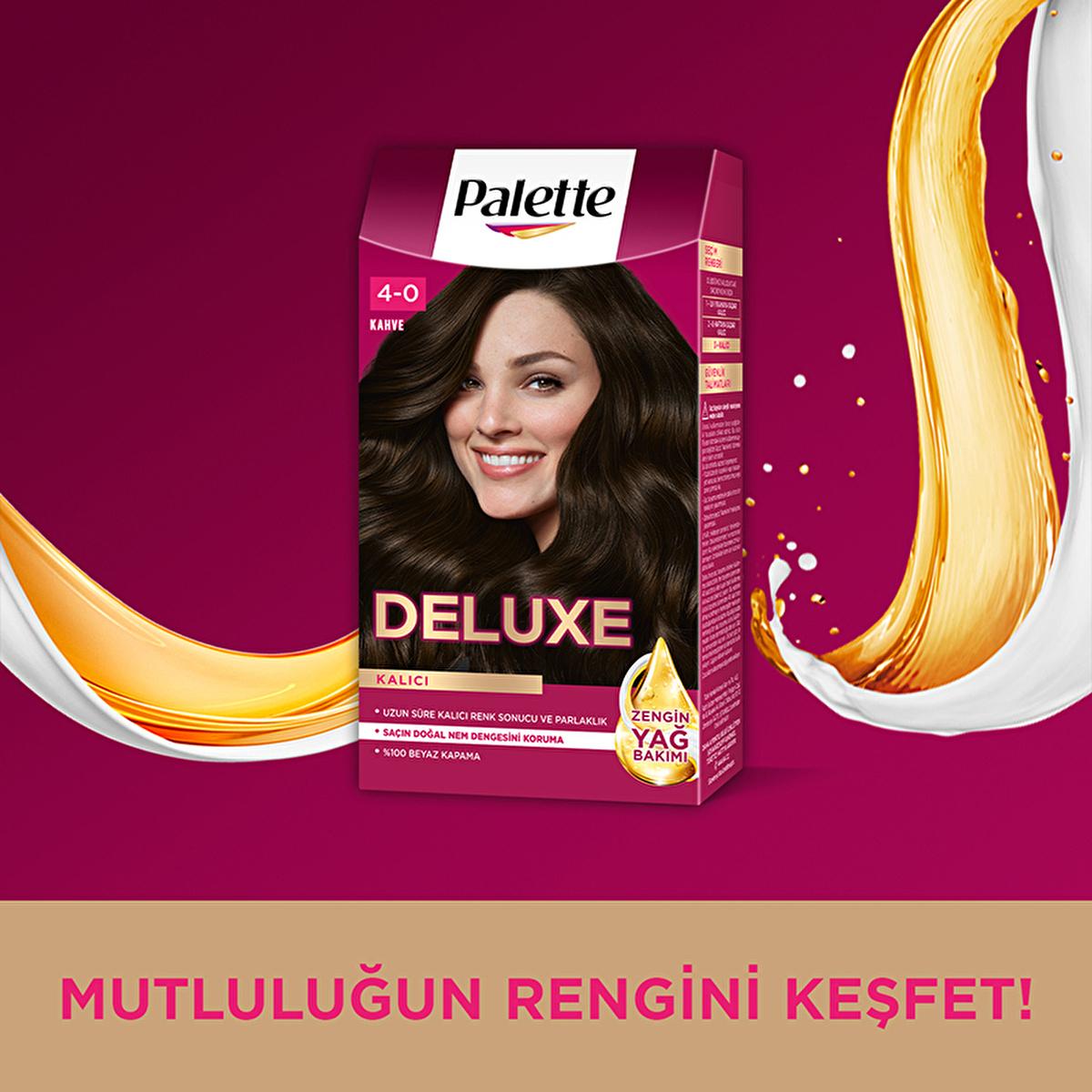 Palette Deluxe 4-0 Brown Hair Dye - Long-Lasting Hair Dye for Vibrant Color Beauty Care Bag